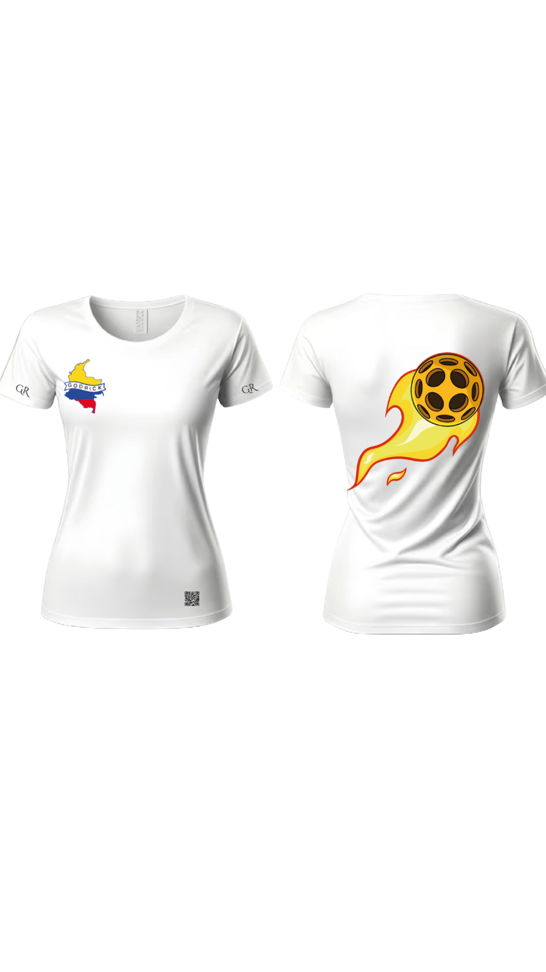 Camiseta Blanca Colombia Mujer